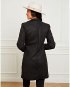 Manteau en Laine mélangée Bérénice noir