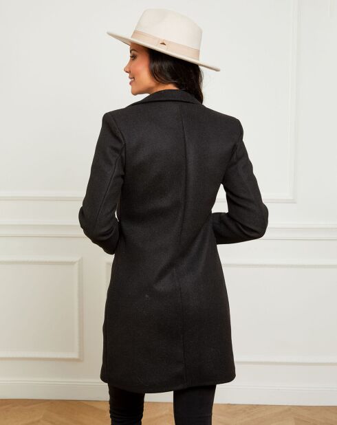 Manteau en Laine mélangée Bérénice noir