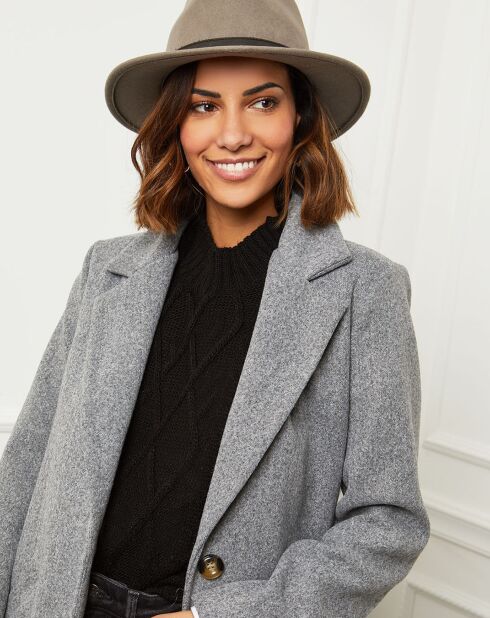 Manteau en Laine mélangée Josette gris
