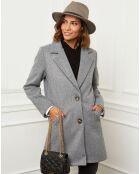 Manteau en Laine mélangée Josette gris