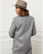 Manteau en Laine mélangée Josette gris