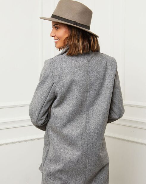 Manteau en Laine mélangée Josette gris