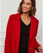 Manteau en Laine mélangée Josette rouge