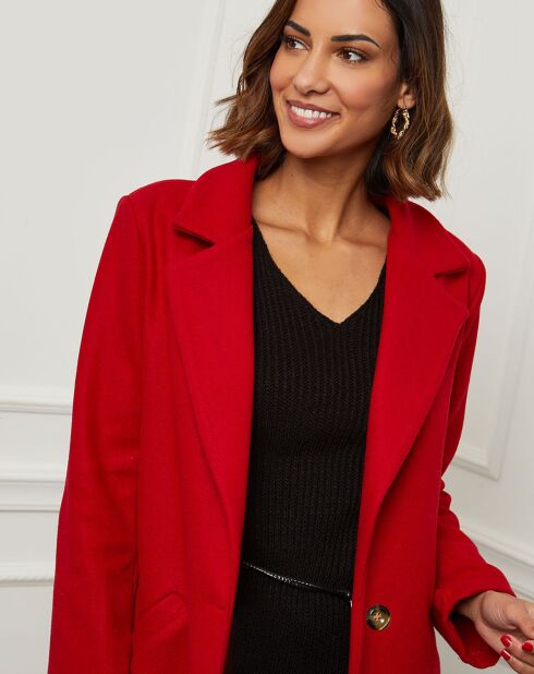 Manteau en Laine mélangée Josette rouge