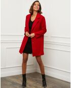 Manteau en Laine mélangée Josette rouge