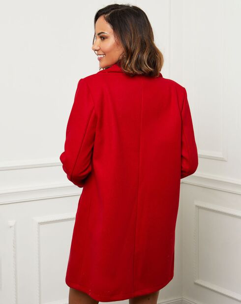 Manteau en Laine mélangée Josette rouge