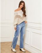 Pull en Laine mélangée Léna beige