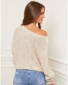 Pull en Laine mélangée Léna beige