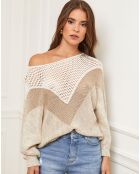 Pull en Laine mélangée Léna beige