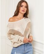 Pull en Laine mélangée Léna beige