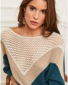 Pull en Laine mélangée Léna bleu