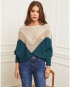 Pull en Laine mélangée Léna bleu