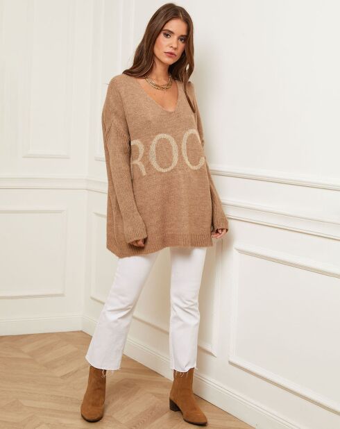 Pull en Laine mélangée Flore camel
