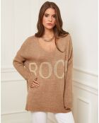 Pull en Laine mélangée Flore camel