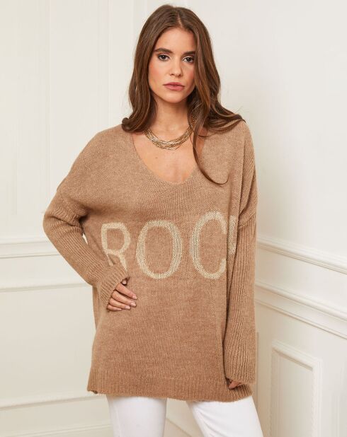Pull en Laine mélangée Flore camel