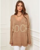 Pull en Laine mélangée Flore camel