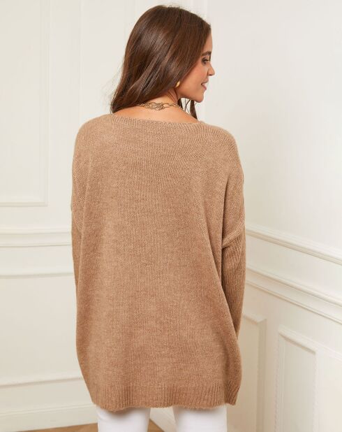 Pull en Laine mélangée Flore camel