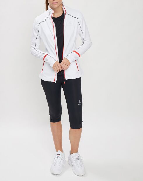Veste intermédiaire technique Allalin blanc/noir/orange