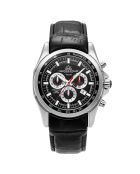 Montre Homme Quartz en Cuir Volcan noire