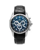 Montre Homme Quartz en Cuir Volcan noire