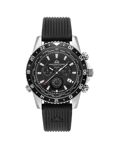 Montre Homme Quartz en Caoutchouc Velocite V1 noire