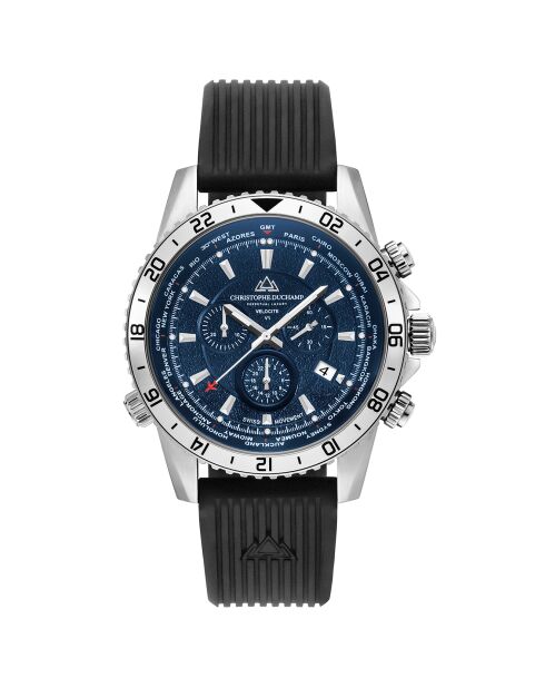 Montre Homme Quartz en Caoutchouc Velocite V1 noire
