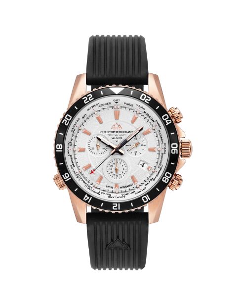 Montre Homme Quartz en Caoutchouc Velocite V1 noire