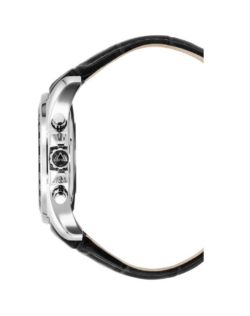 Montre Homme Quartz en Cuir Volcan noire