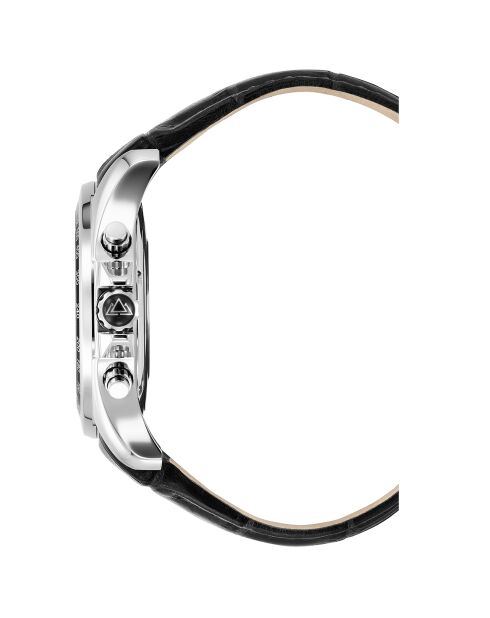 Montre Homme Quartz en Cuir Volcan noire