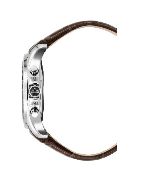 Montre Homme Quartz en Cuir Volcan marron