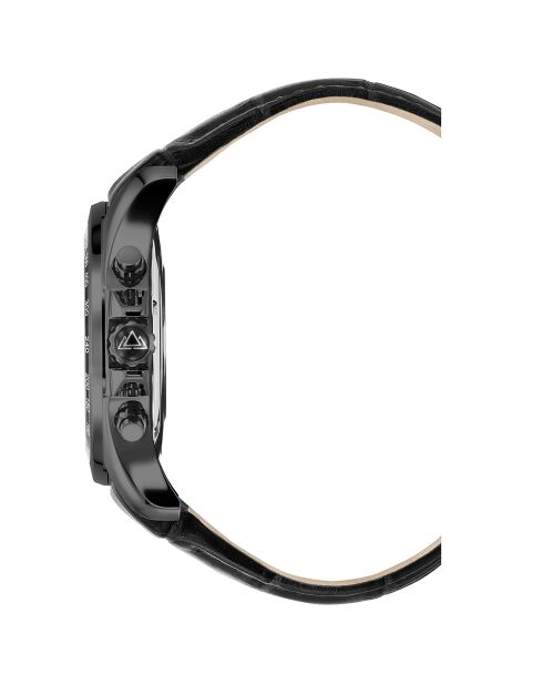 Montre Homme Quartz en Cuir Volcan noire