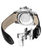 Montre Homme Quartz en Cuir Volcan noire