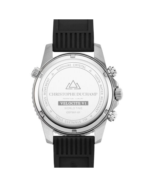 Montre Homme Quartz en Caoutchouc Velocite V1 noire