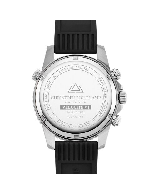 Montre Homme Quartz en Caoutchouc Velocite V1 noire