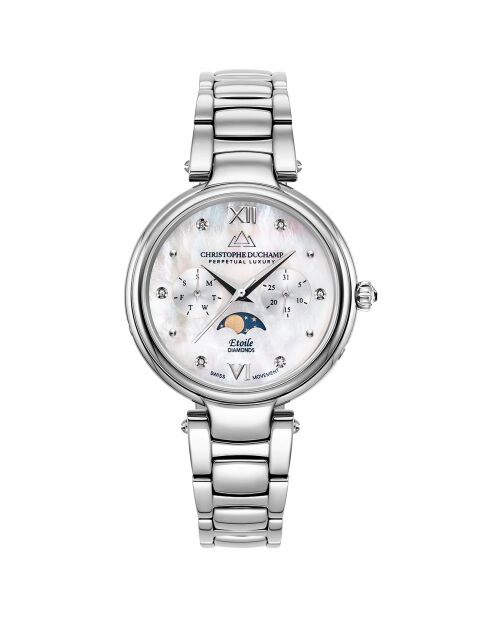 Montre Femme Quartz en Acier Etoile argentée