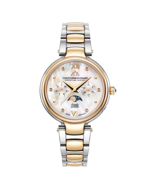 Montre Femme Quartz en Acier Etoile argenté/doré