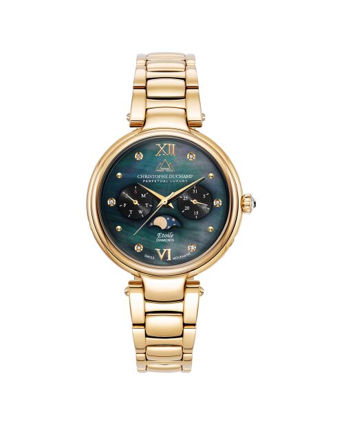 Montre Femme Quartz en Acier Etoile dorée