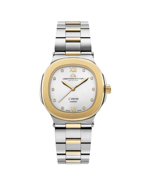Montre Femme Quartz en Acier L'Envie argenté/doré