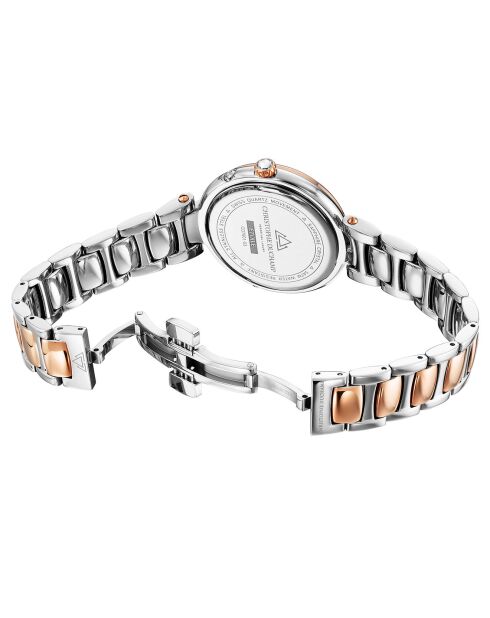 Montre Femme Quartz en Acier Etoile argenté/rose doré