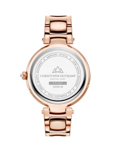 Montre Femme Quartz en Acier Etoile rose doré