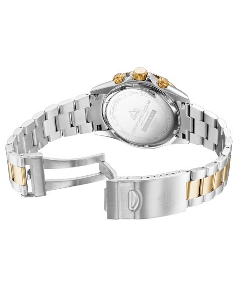 Montre Homme Quartz en Acier Grand Mont argenté/doré