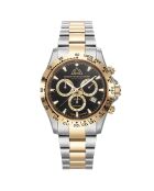 Montre Homme Quartz en Acier Grand Mont argenté/doré