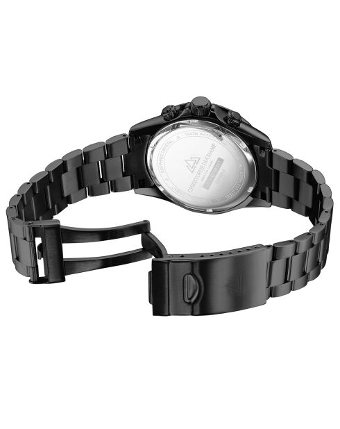 Montre Homme Quartz en Acier Grand Mont noire