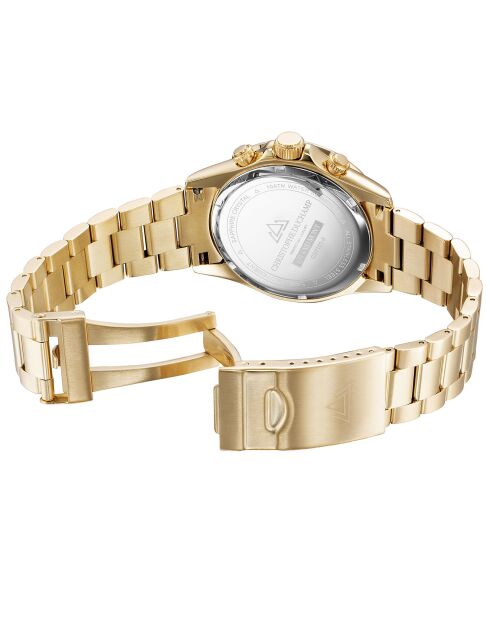 Montre Homme Quartz en Acier Grand Mont dorée