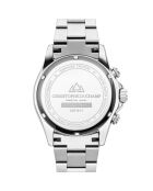 Montre Homme Quartz en Acier Grand Mont argentée