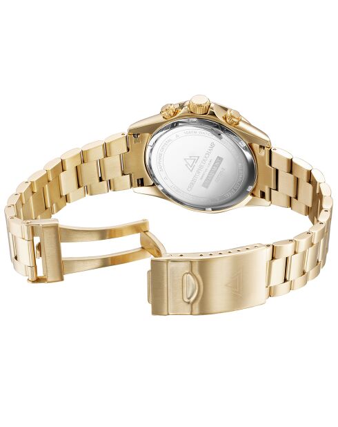 Montre Homme Quartz en Acier Grand Mont dorée