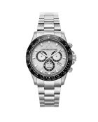 Montre Homme Quartz en Acier Grand Mont argentée