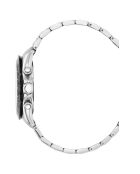 Montre Homme Quartz en Acier Grand Mont argentée