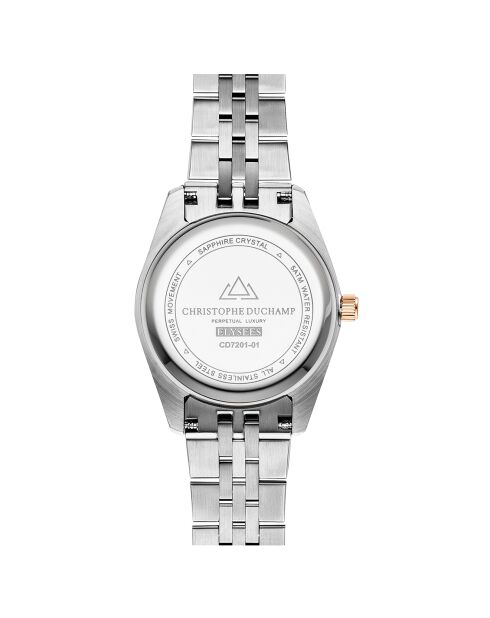 Montre Femme Quartz en Acier Élysées argenté/rose doré