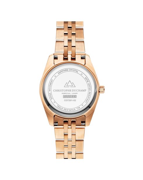 Montre Femme Quartz en Acier Élysées rose doré